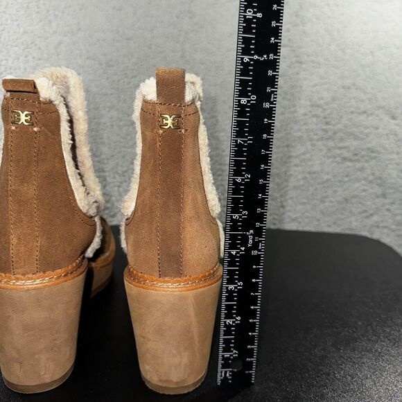 Sam Edelman Tan Ankle Boots with Cream Accents - Picture 8 of 8